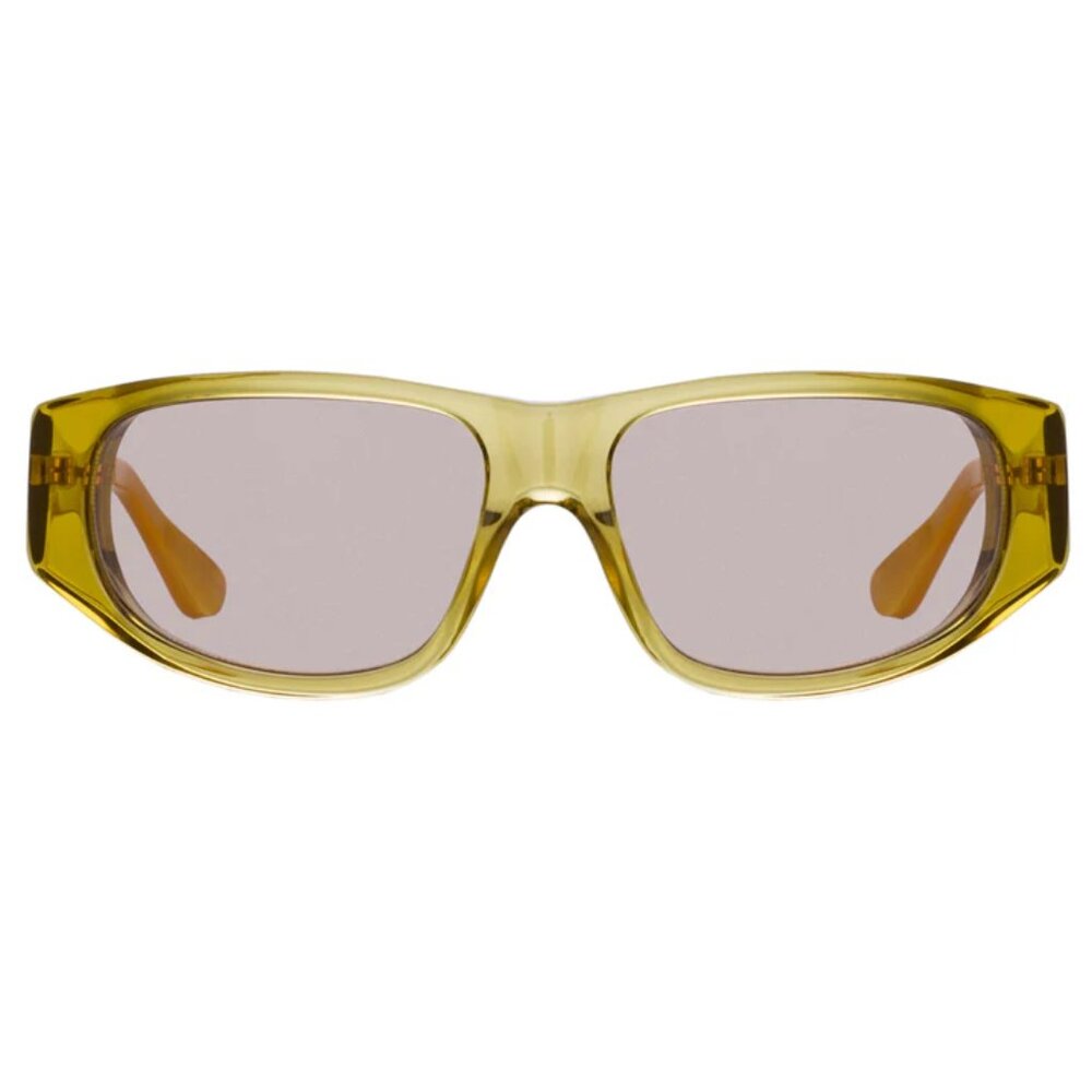 Dries Van Noten X Linda Farrow D-Frame Yellow/Lilac Sunglasses